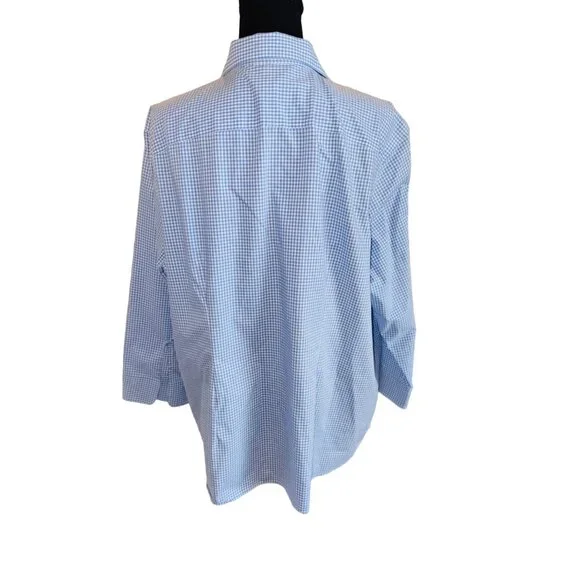 Lauren Ralph Lauren Blue Boxy Button Down Shirt - Picture 2 of 12